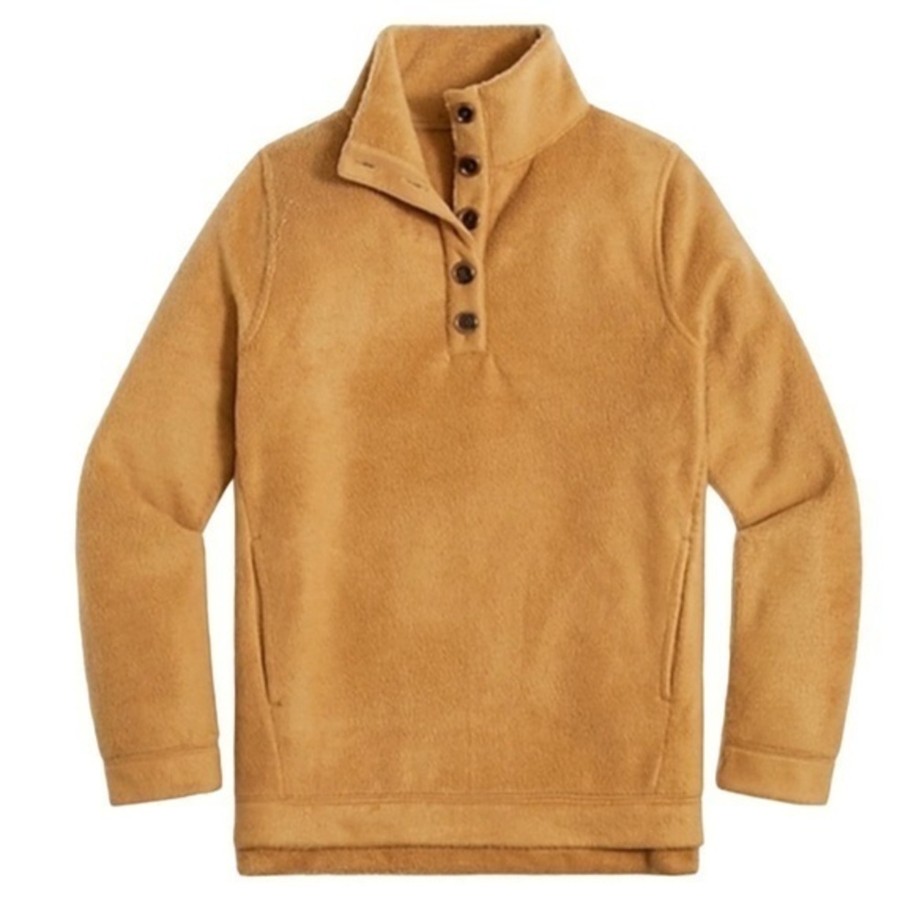 J. Crew Women’s Sherpa Button Front Tunic Pullover‎ Size Large